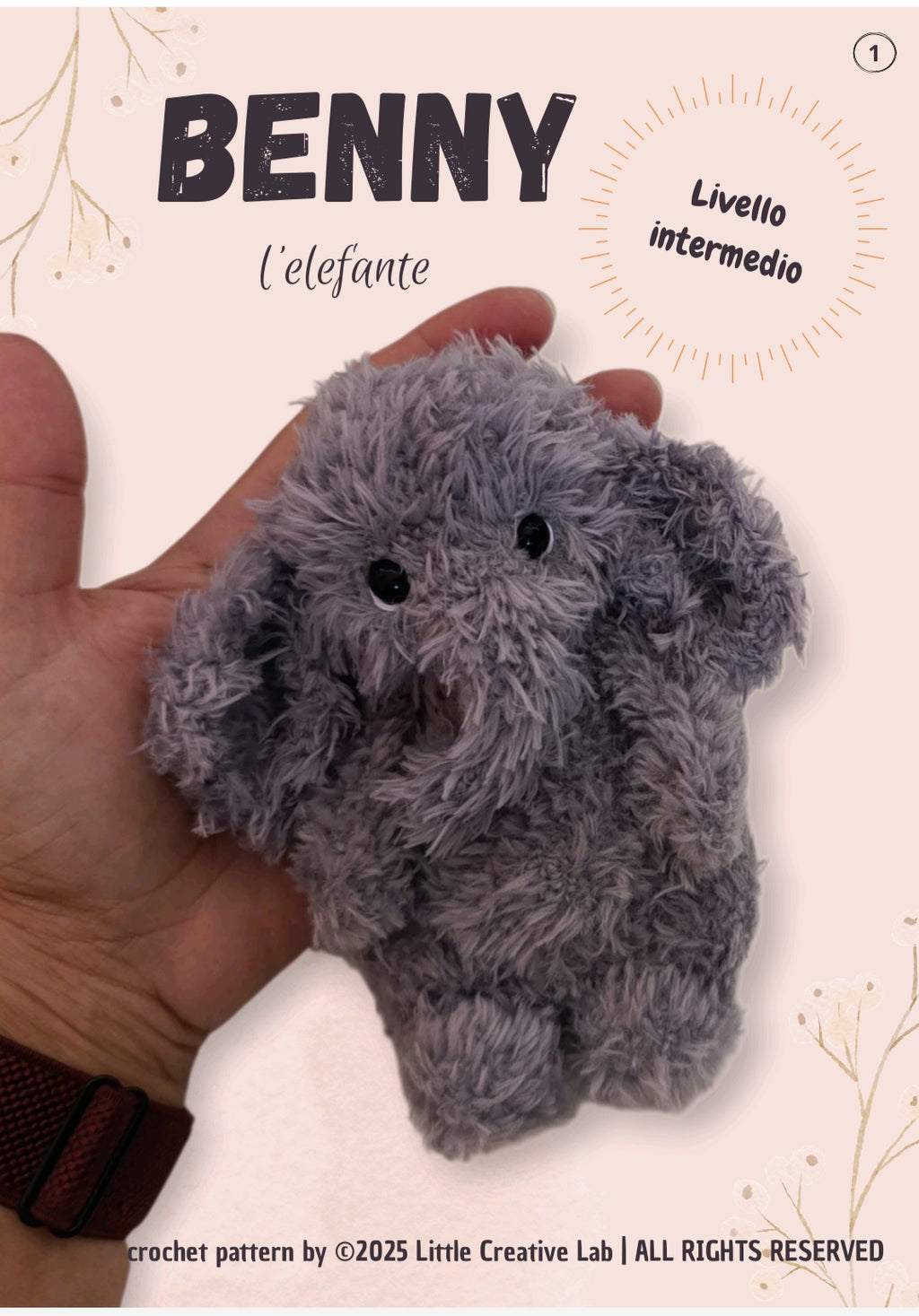 Benny l'Elefante - Schema Amigurumi all'Uncinetto