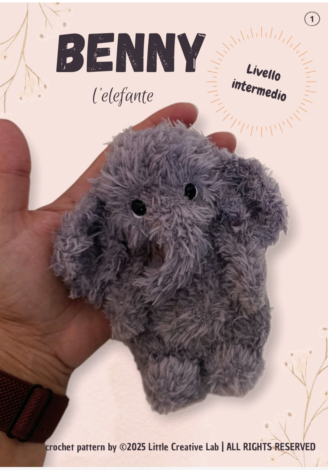 Benny l'Elefante - Schema Amigurumi all'Uncinetto